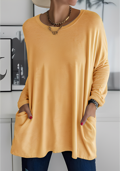 Krystle - Damen-Langarmshirt mit Taschen für Bequemlichkeit