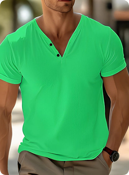 Darell - Bequemes Herren-T-Shirt mit V-Ausschnitt