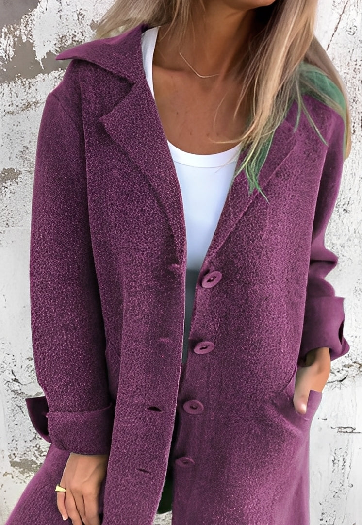 Izabelle - Langer und bequemer Damen-Strickmantel
