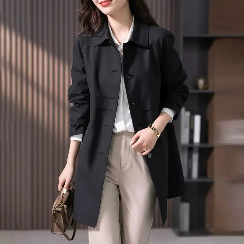 Elise – Kurzer Trenchcoat mit einem Knopf