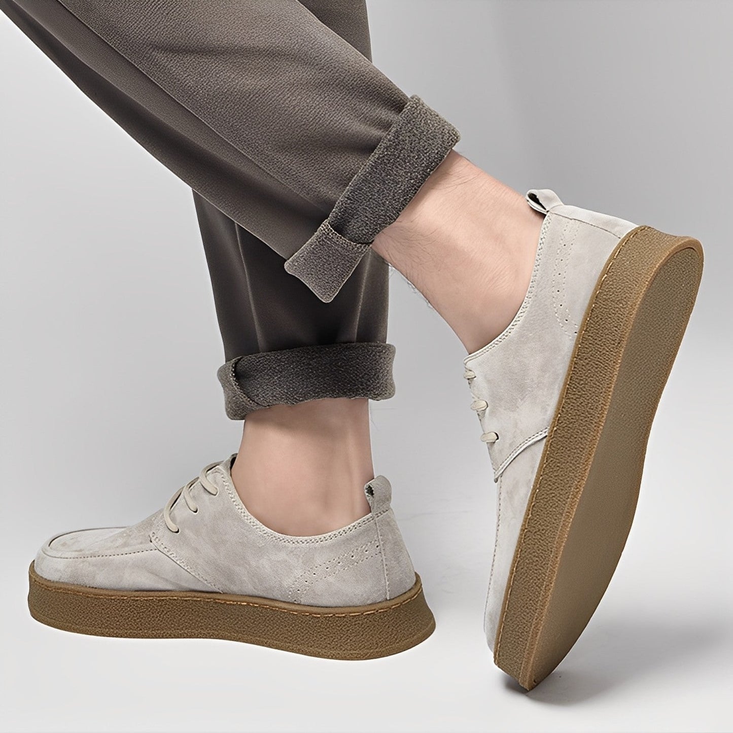 Riordan - Modische flache Herrensneaker aus Wildleder