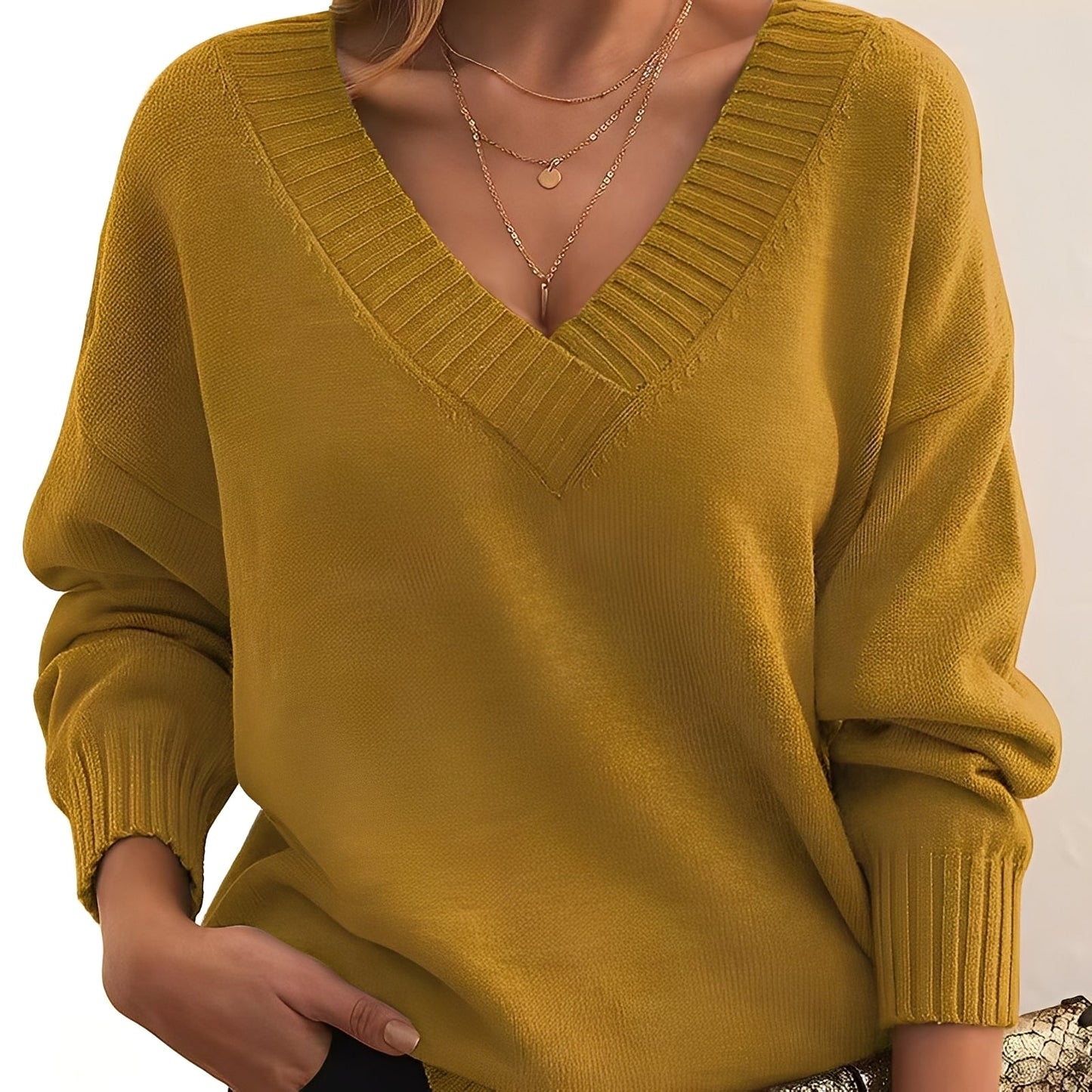 Merideth - Einfacher und vielseitiger Damenpullover