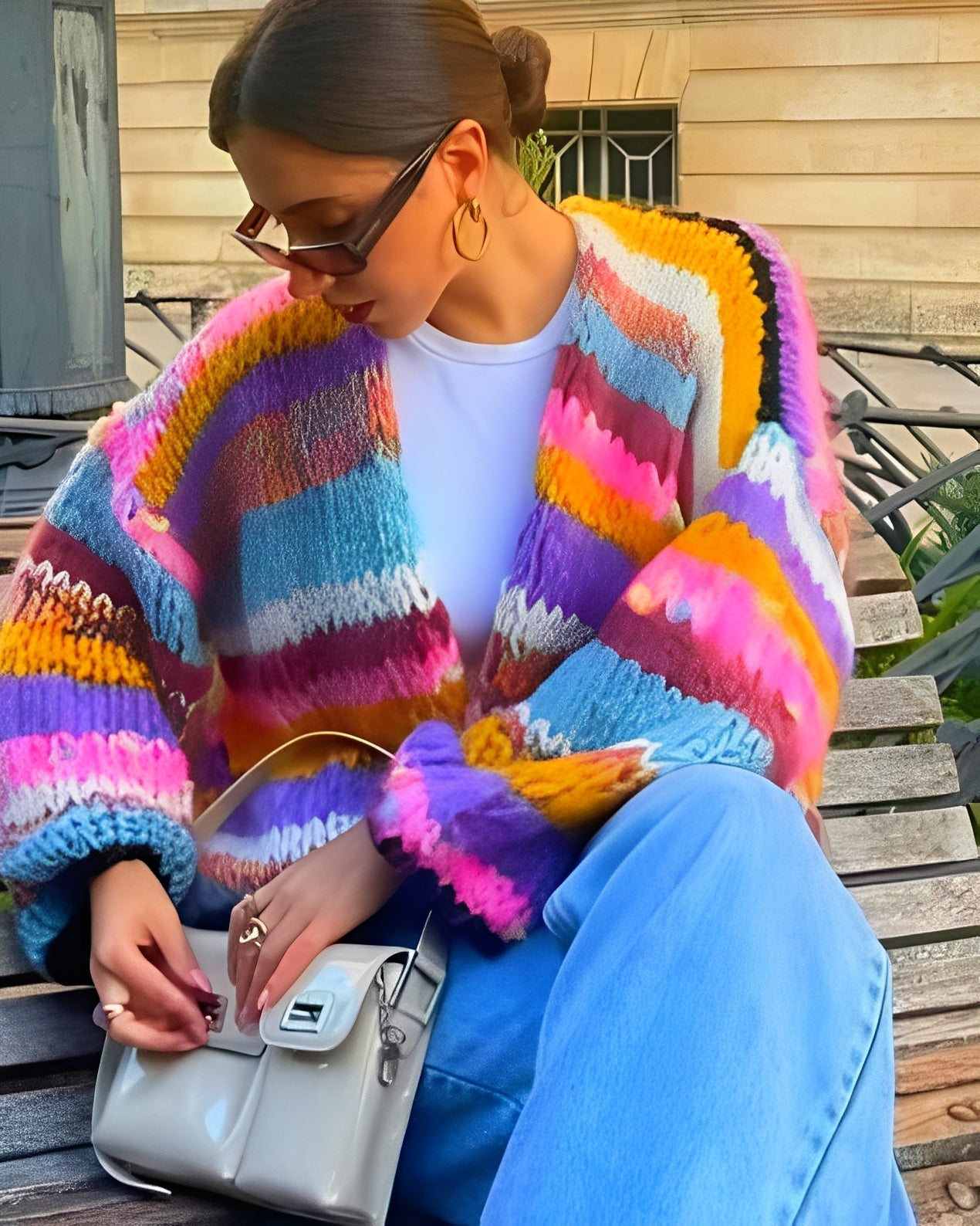 Marlee - Damenpullover mit bunten Streifen