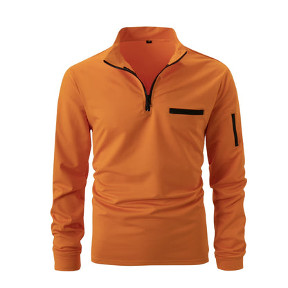 Lucian - Herren-Zip-Shirt mit Tasche für den Alltag