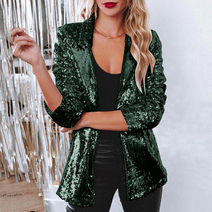 Miranda - Glänzender Damen-Pailletten-Blazer
