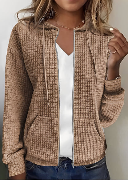 Katherine - Eleganter Cardigan mit Kapuze und Taschen für Frauen