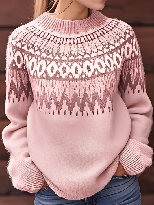 Lorine - Gemütlicher Damenpullover mit stilvollem Muster