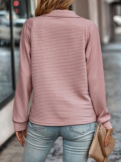 Vina – Eleganter Pullover mit halbem Reißverschluss