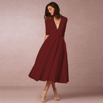Sharise - Luftiges Damenkleid mit V-Ausschnitt