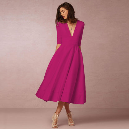 Sharise - Luftiges Damenkleid mit V-Ausschnitt