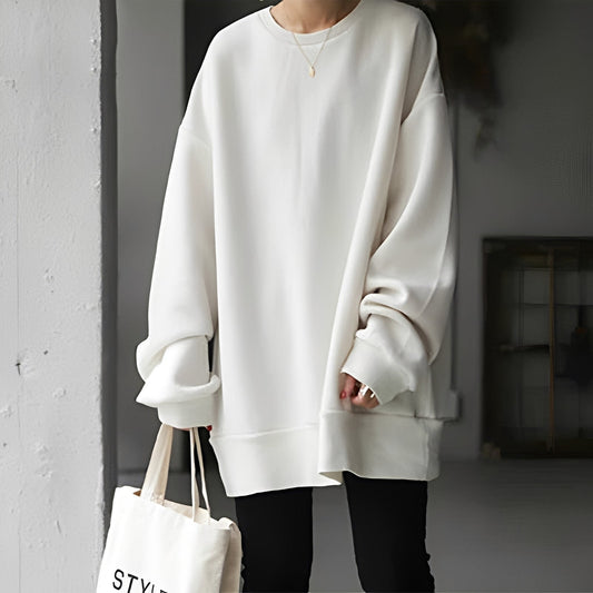 Andrina - Locker sitzender Damenpullover mit Rundhals