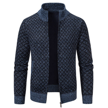 Dwaine - Bequeme Herrenjacke mit hohem Kragen und Karomuster