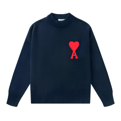 Darden - Einfacher Herrenpullover mit Herzmotiv