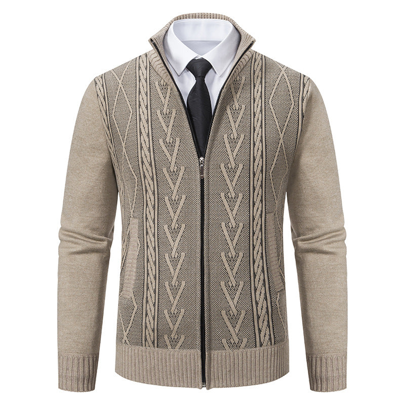 Stafford - Elegante Herren-Strickjacke mit Reißverschluss