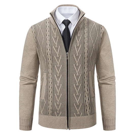 Stafford - Elegante Herren-Strickjacke mit Reißverschluss