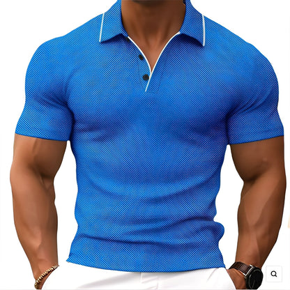 Florence - Weites Herren-Poloshirt mit Knöpfen