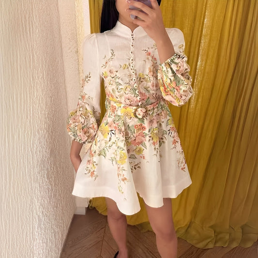 Debra - Schickes kurzes Damenkleid mit Knöpfen
