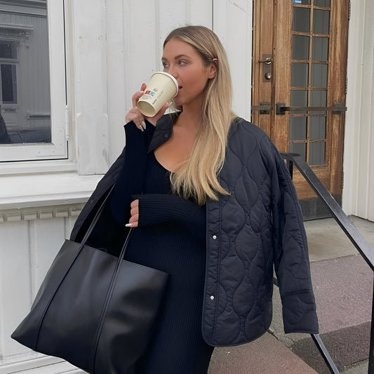 Ariella - Modischer, locker geschnittener Damenmantel mit einem Knopf