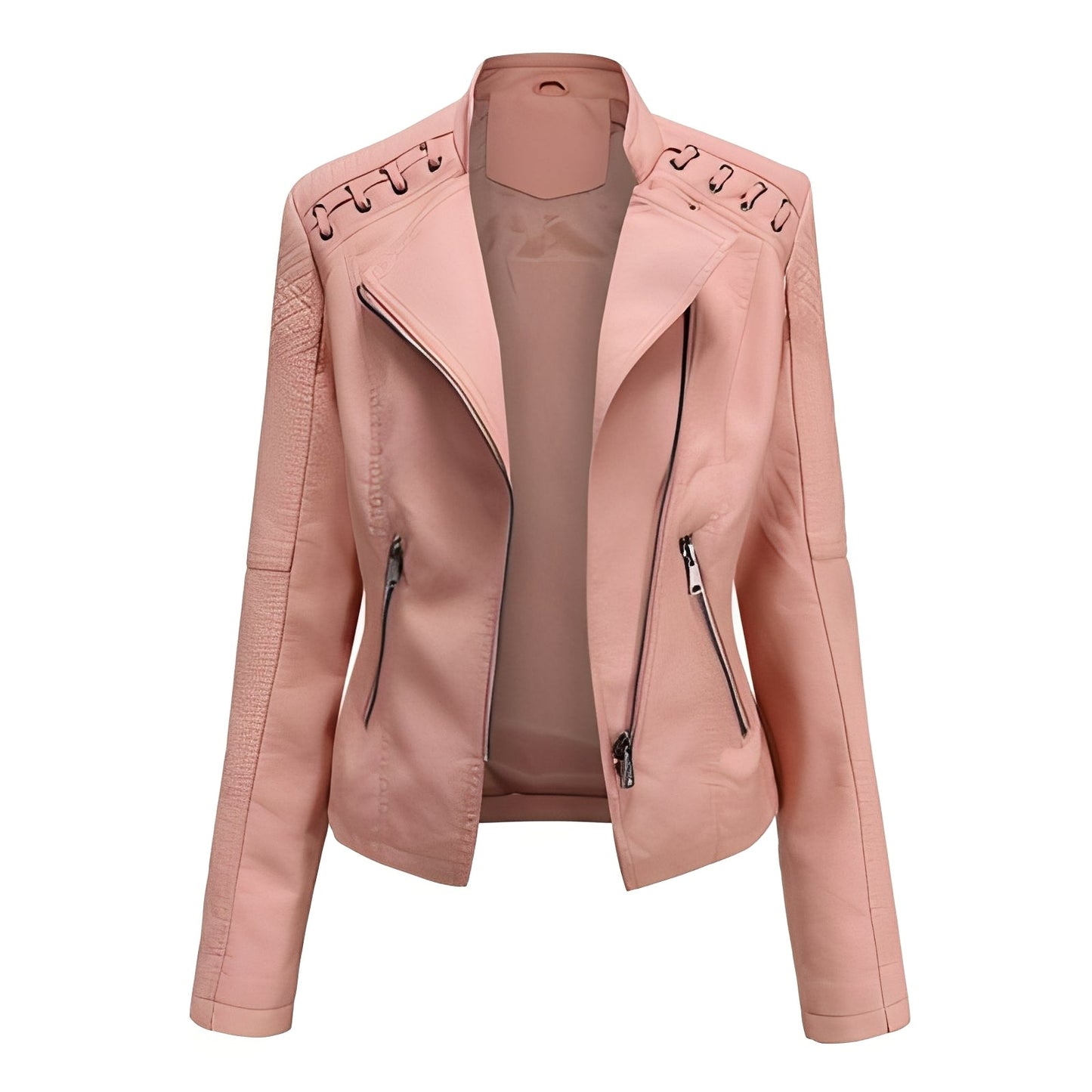 Narelle - Stilvolle, schmal geschnittene kurze Damenlederjacke