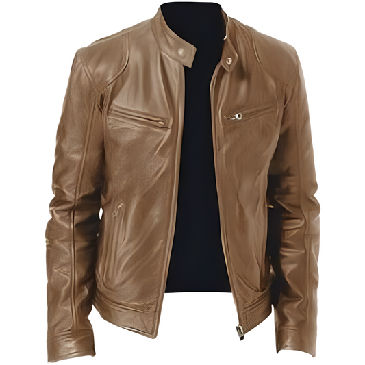 Crawford - Modische, schmal geschnittene Herrenlederjacke