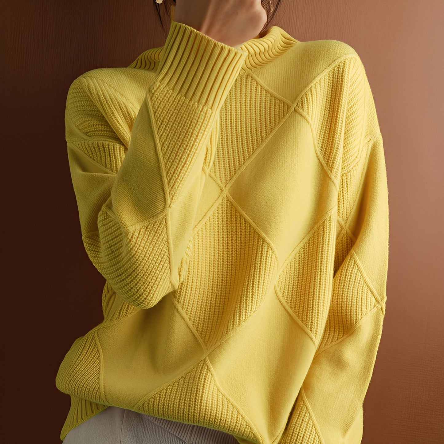 Lyndsea - Bequemer Damen-Rollkragenpullover