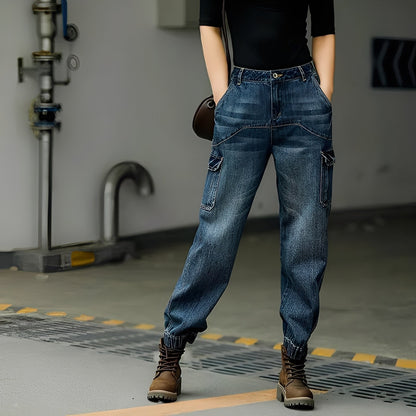 Kristal - Damenjeans aus Baumwolle mit vielen Taschen