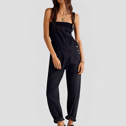 Mildred - Bequeme und klassische Damenjeans-Latzhose