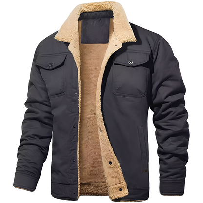 Dillon - Gemütliche Herrenjacke aus Fleece-Twill