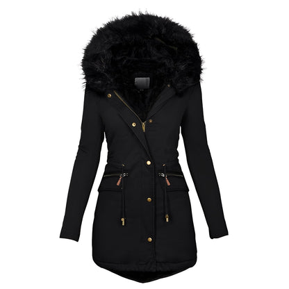 Camilla - Elegante, warme Damenjacke mit Fell