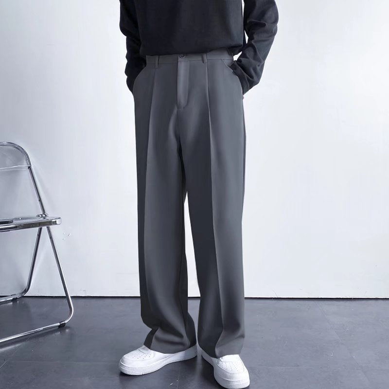 Caleb - Elegante, locker geschnittene Herren-Hose mit geradem Bein