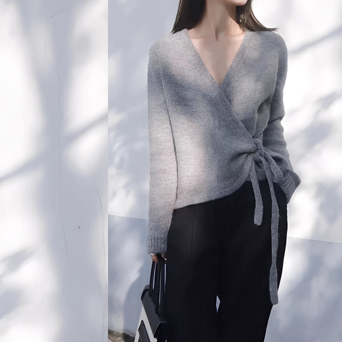 Eleanore - Eleganter Damenpullover mit schrägem Muster