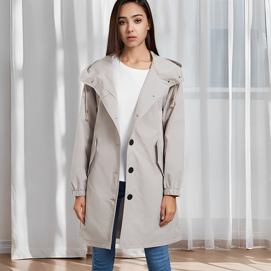 Vivyan - Bequeme wasserdichte Jacke für Damen mit Kapuze