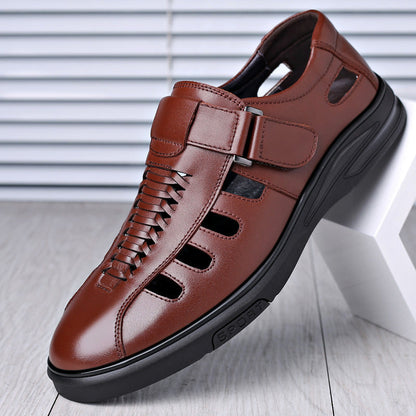 Nelson - Stylische Herrensandalen aus Leder mit Lochdesign