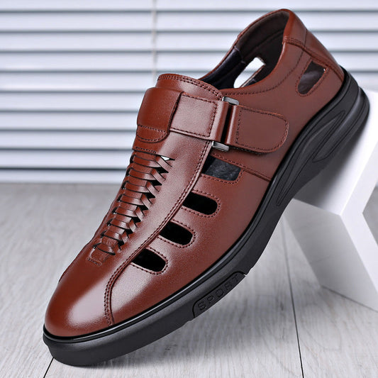 Nelson - Stylische Herrensandalen aus Leder mit Lochdesign