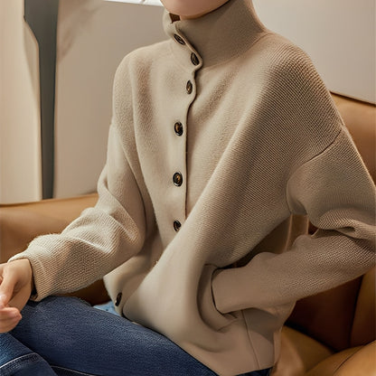 Evelynn - Eleganter Damenpullover mit hohem Kragen