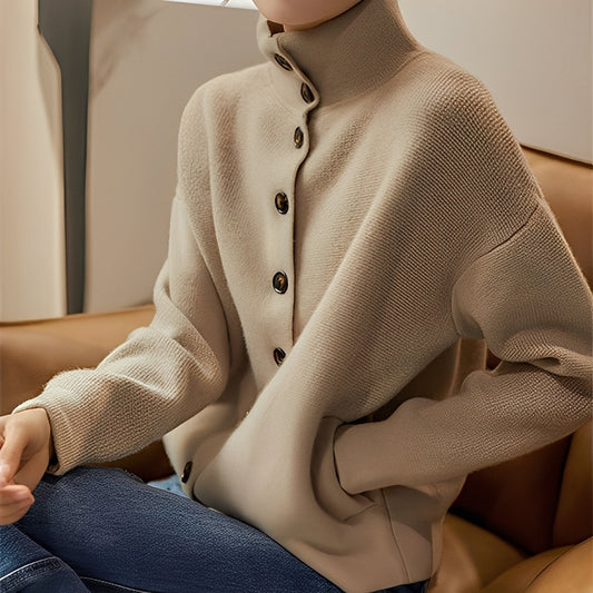 Evelynn - Eleganter Damenpullover mit hohem Kragen