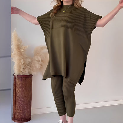Roxanna - Bequemes, locker geschnittenes Damen-Strickset in zwei Teilen