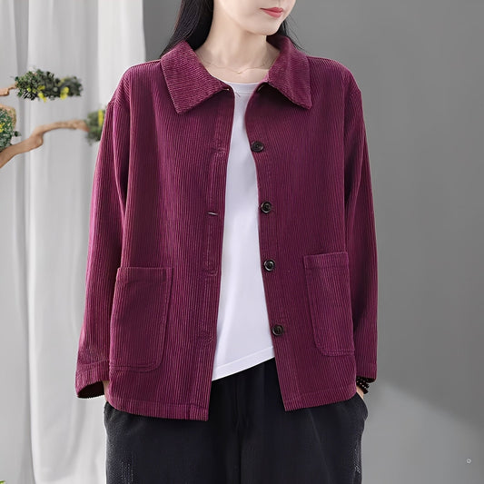 Chloe - Komfortable Cordjacke mit Taschen für Damen