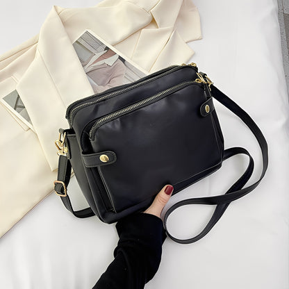 Michaela - Klassische Schultertasche aus Leder für Damen