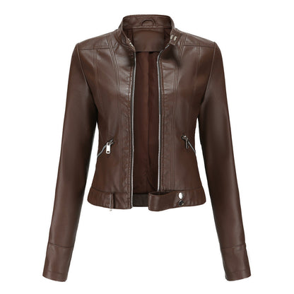 Madeline - Modische Damenlederjacke mit Kragen