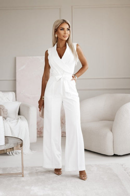 Maribel – Ärmelloser Overall – Elegante Silhouette aus Edlem Stoff