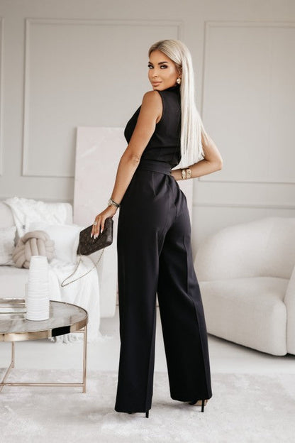 Maribel – Ärmelloser Overall – Elegante Silhouette aus Edlem Stoff