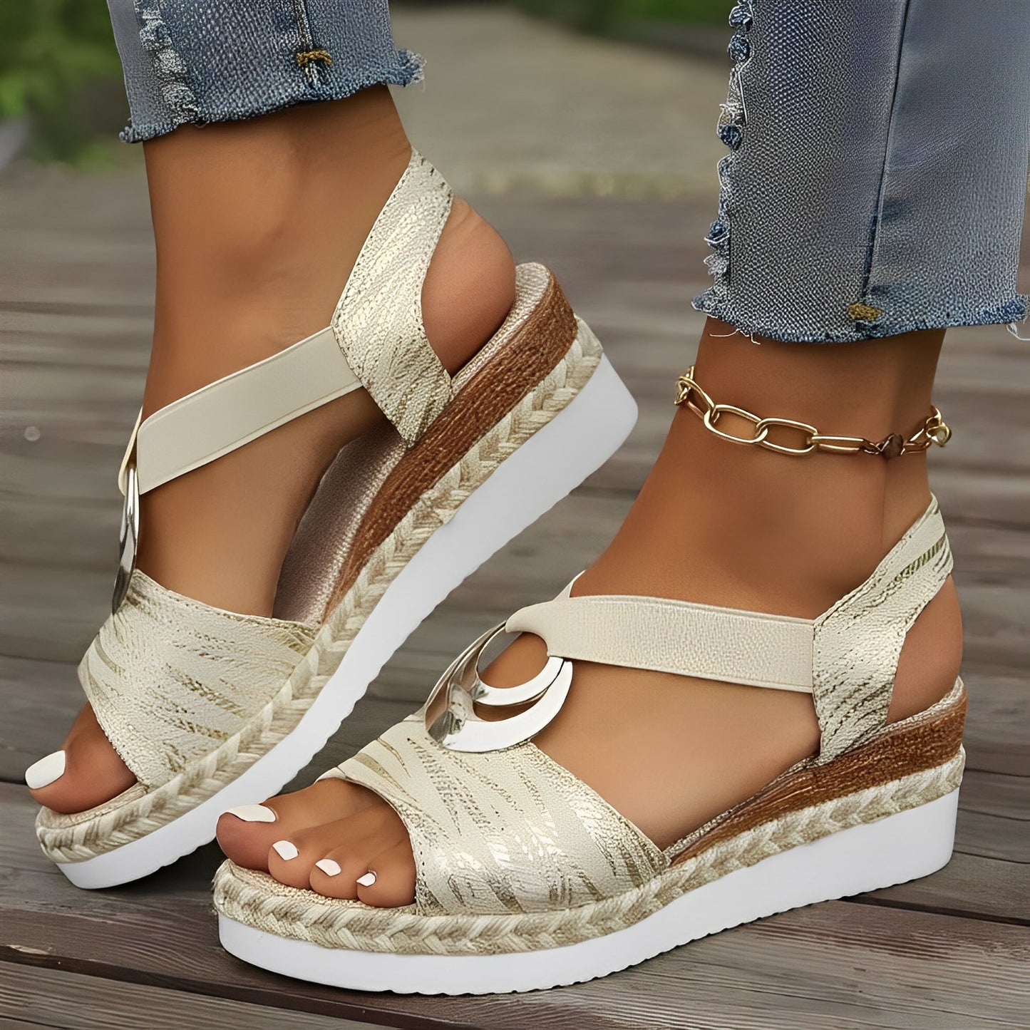 Mellony - Schicke Damenkeilsandalen