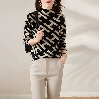 Eleanor - Schickes Damen-Stricktop mit langen Ärmeln im Design