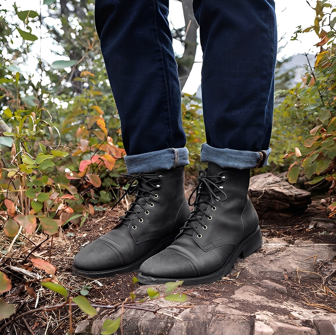 Garrick - Strapazierfähige Retro-Lederstiefel für Herren