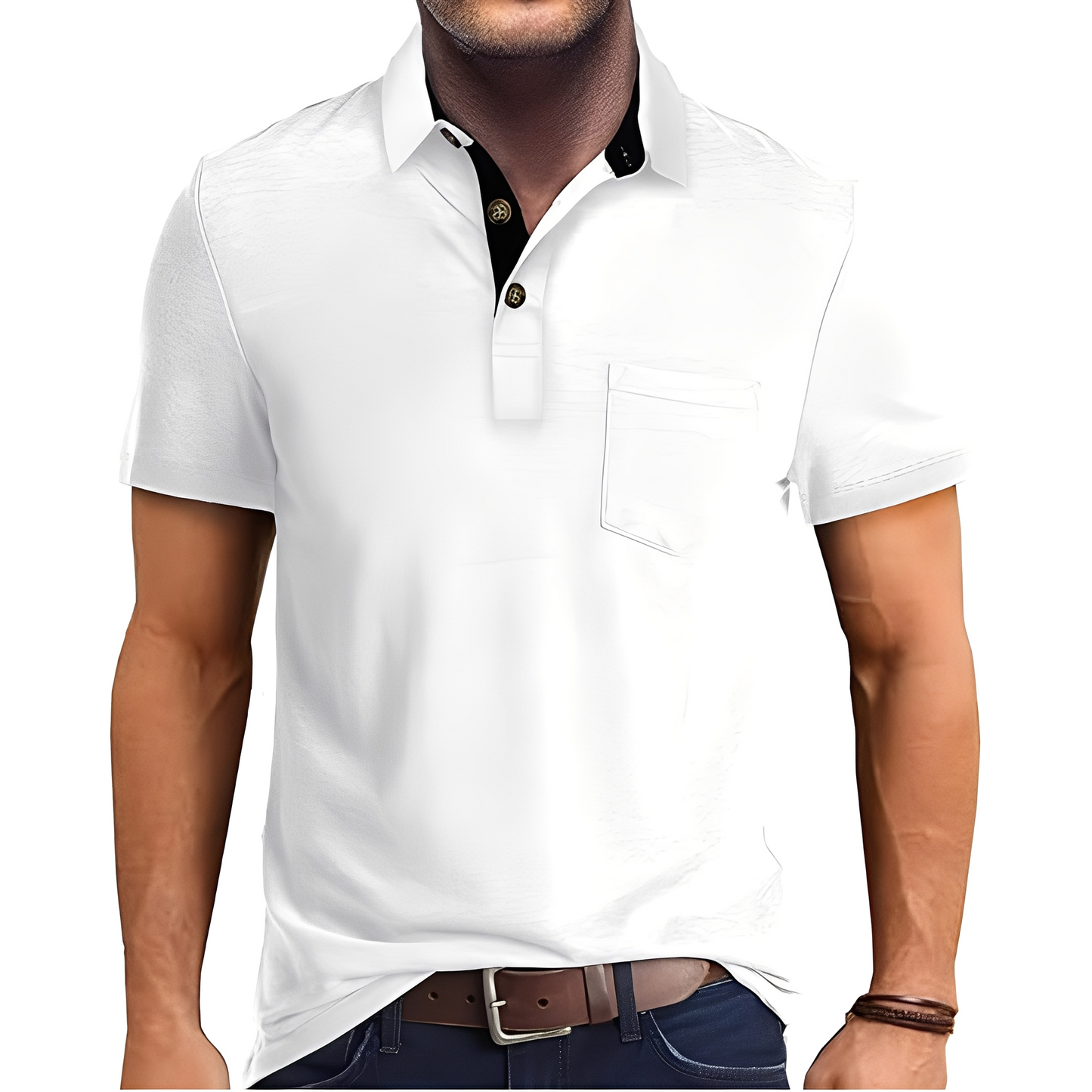 Abner - Klassisches Männer-Poloshirt mit kurzen Ärmeln