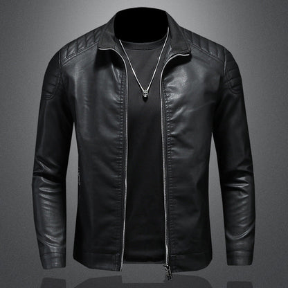 Wendell - Stilvolle, schmal geschnittene Herren-Lederjacke