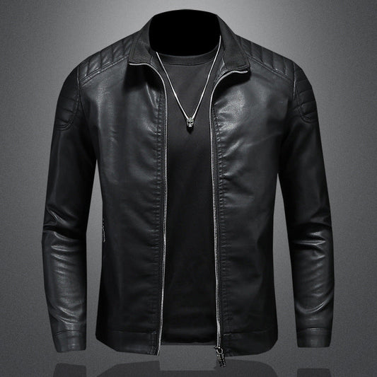 Wendell - Stilvolle, schmal geschnittene Herren-Lederjacke