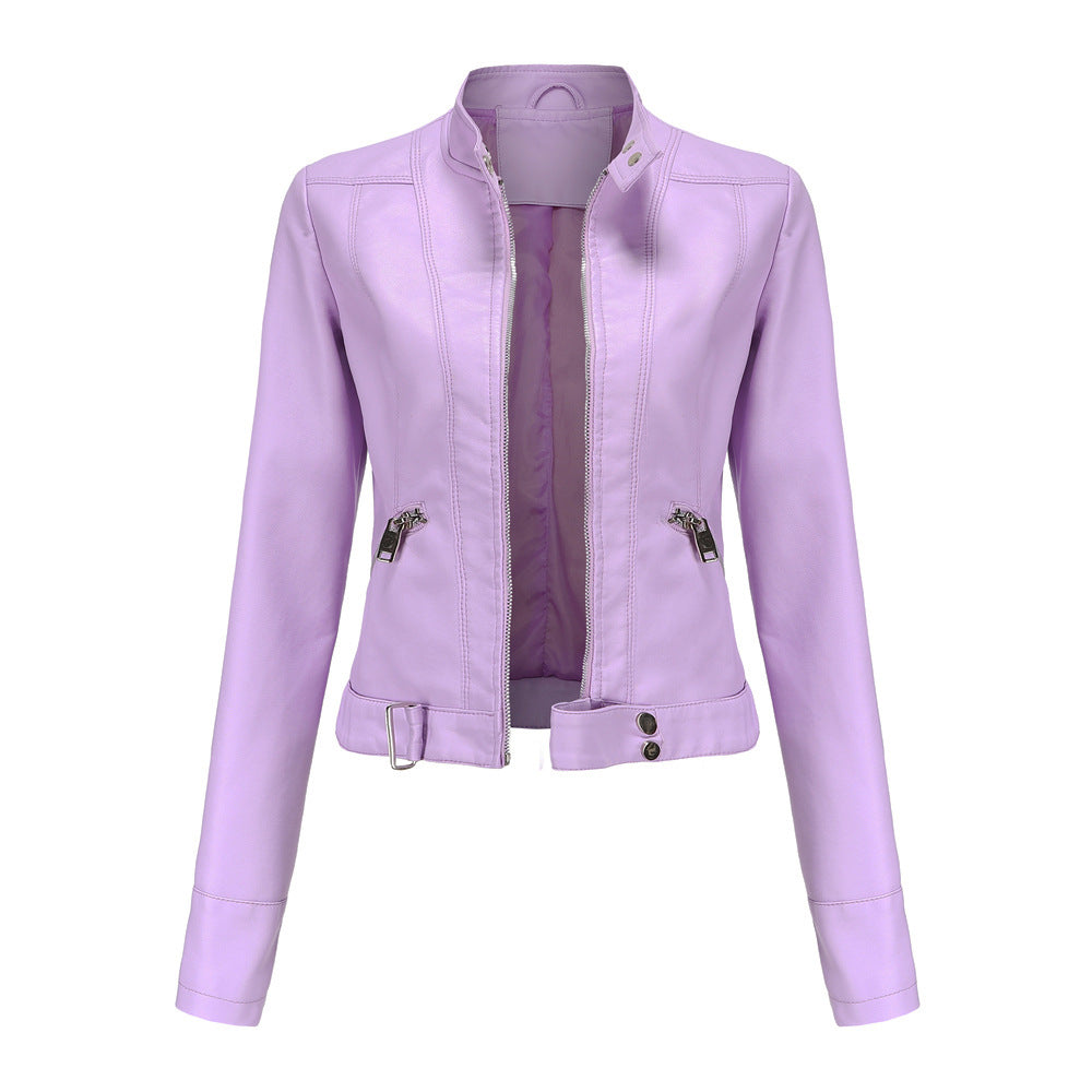 Madeline - Modische Damenlederjacke mit Kragen