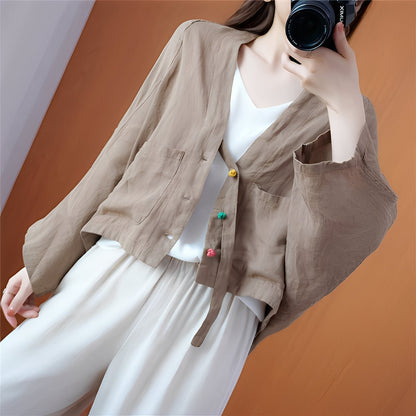 Shelia - Bequeme kurze Jacke mit Taschen